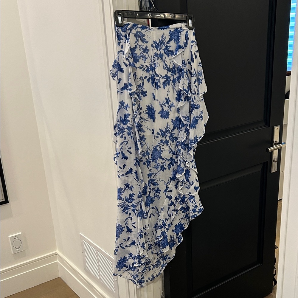 Free People Floral Blue and White Women's Skirt